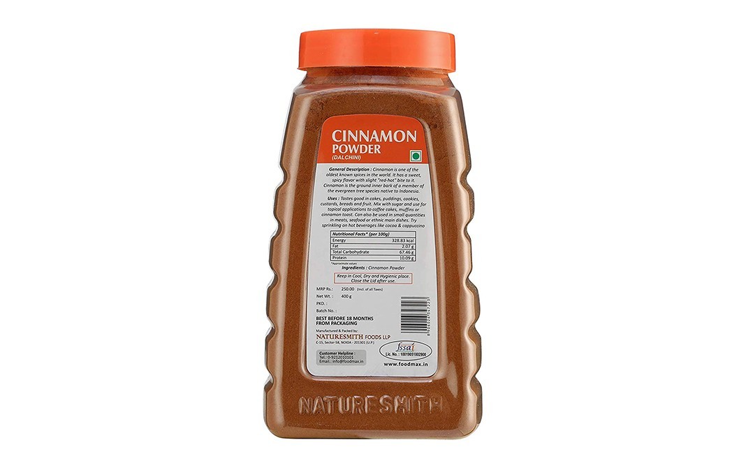 NatureSmith Cinnamon Powder    Plastic Jar  400 grams